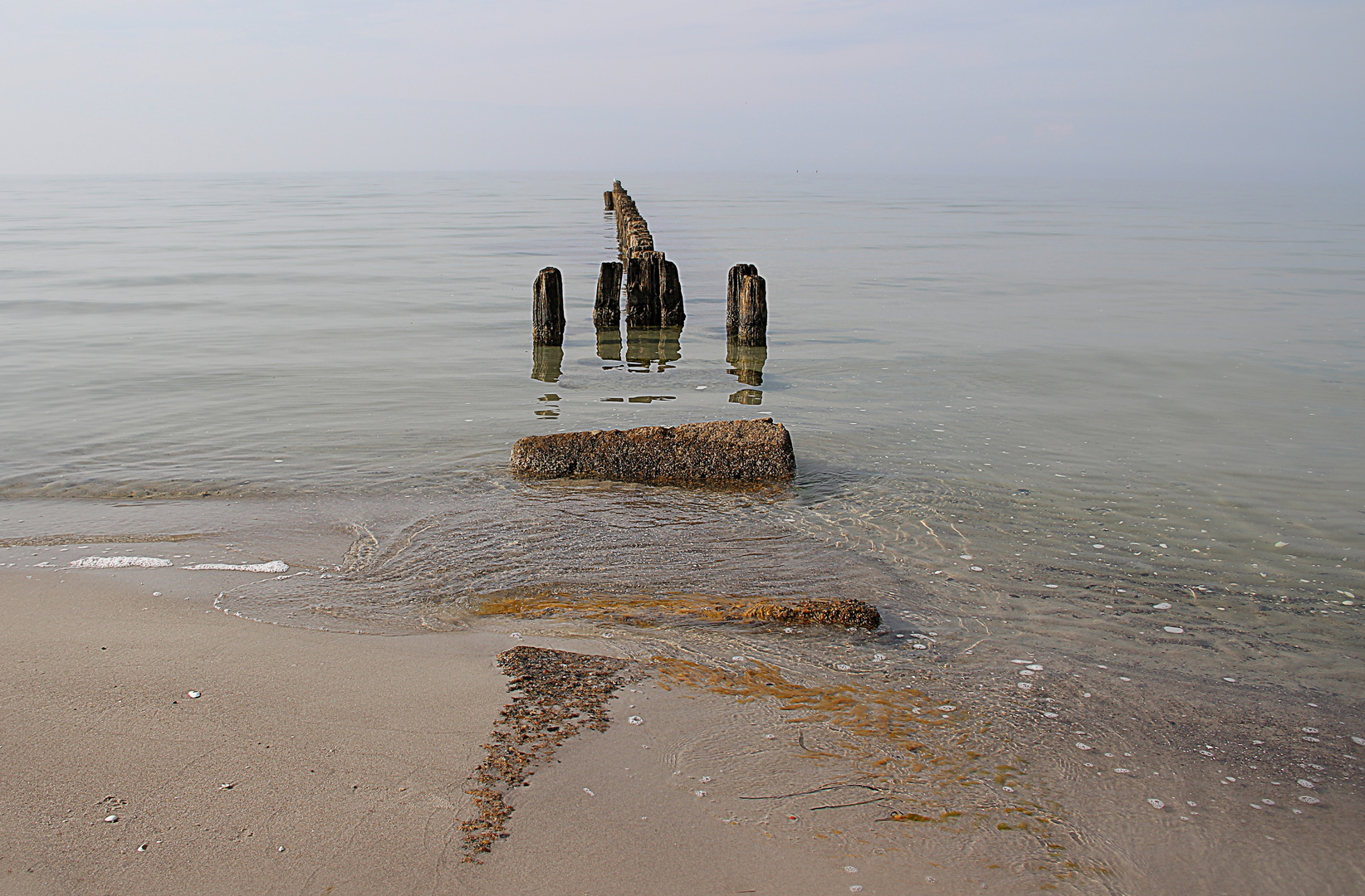 Wasser - Buhnen - Nebel