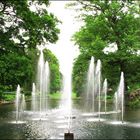 Wasser-Fontänen im Park..