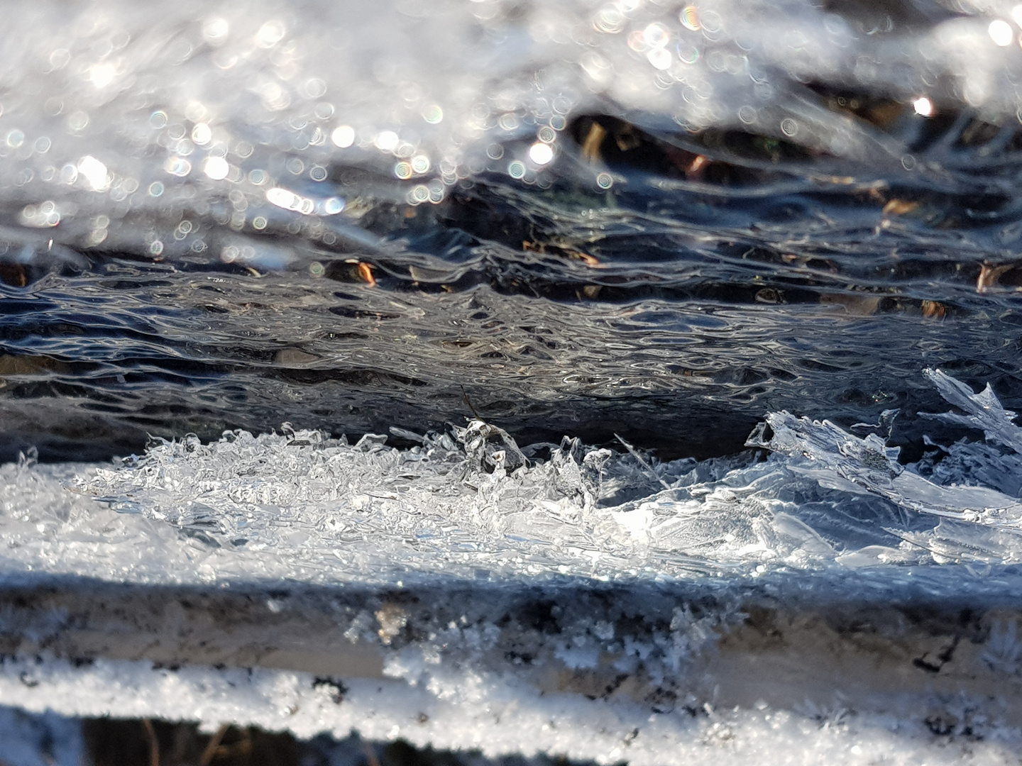 Wasser in seiner winterlichen Erscheinungsformen