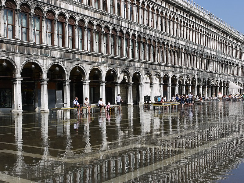 Wasser in Venedig - Markusplatz