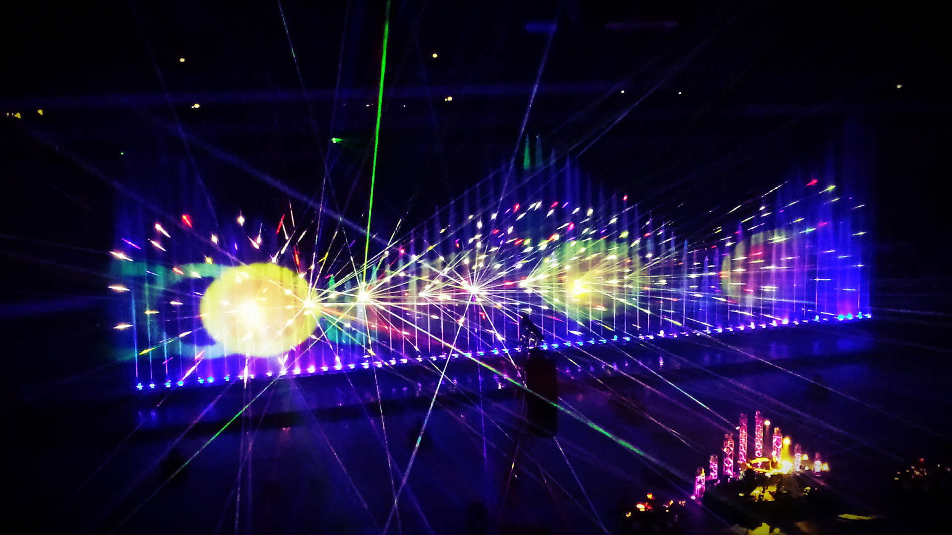 Wasser-Laser-Show