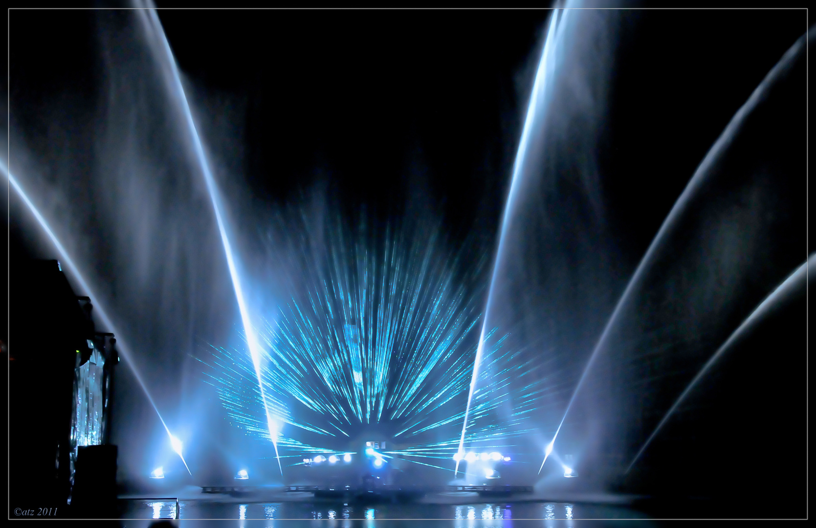 Wasser- Lasershow