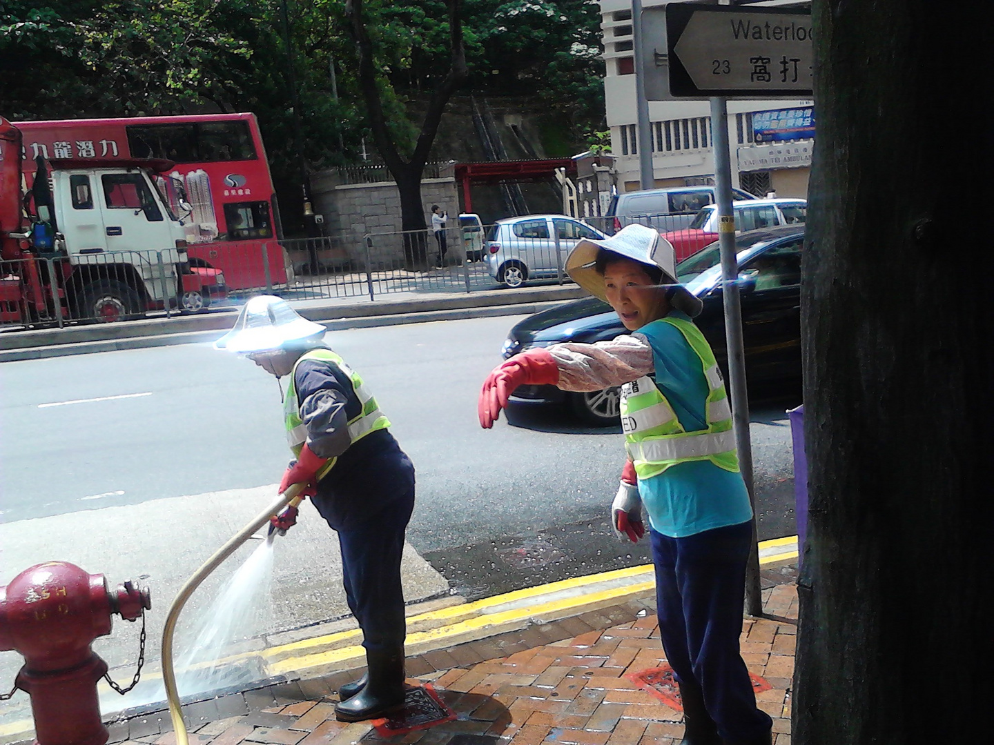 Wasser marsch in Hongkong