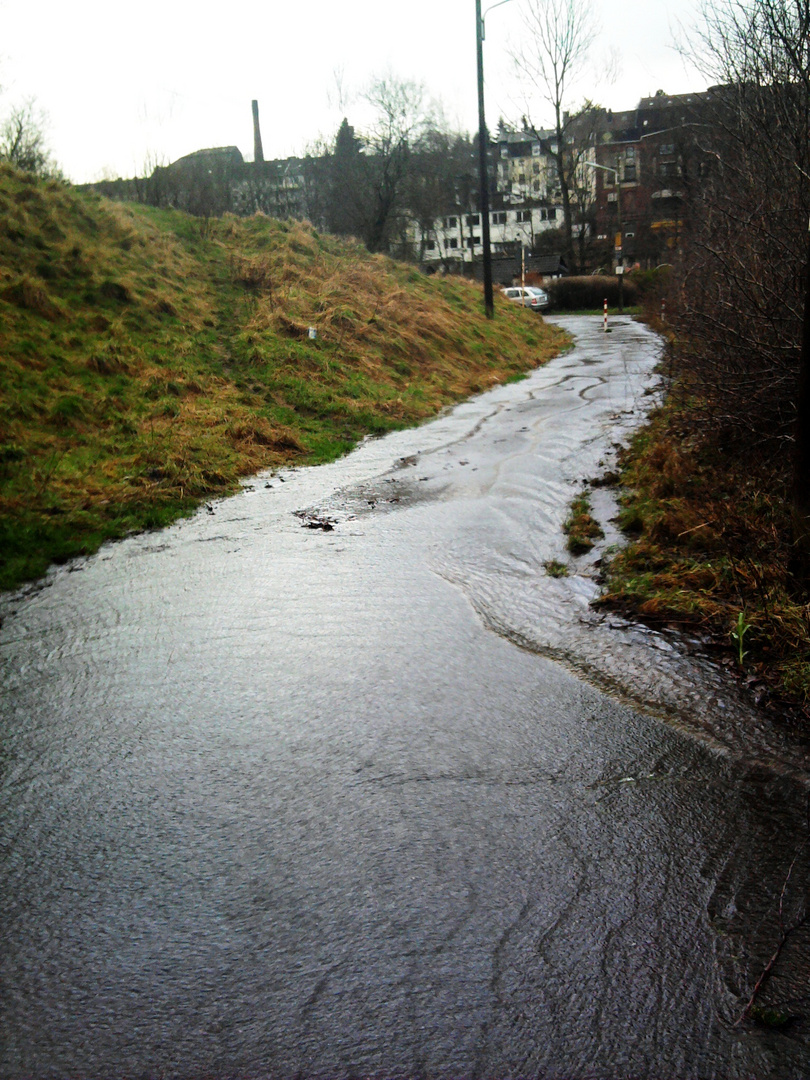 Wasser überschwemmt.