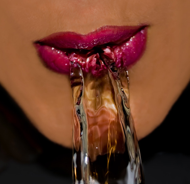 Wasser und Lippen...