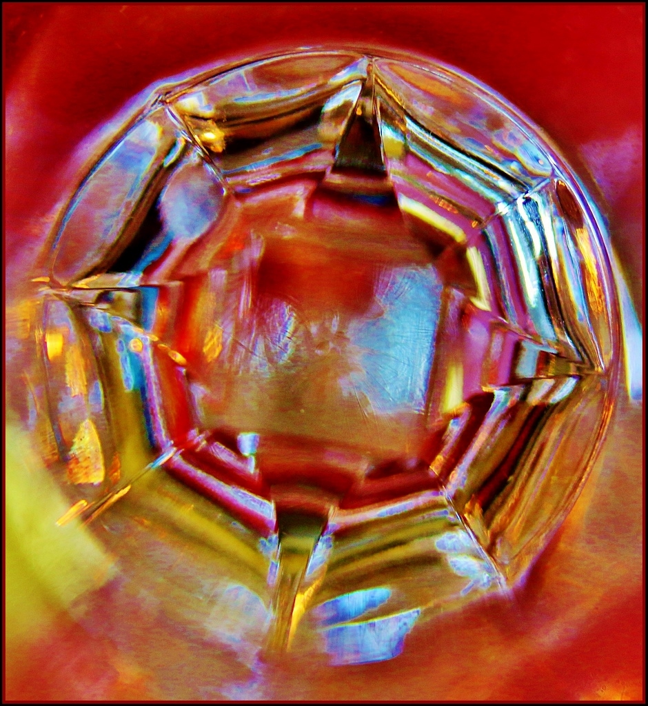 Wasser und Öl auf Glas