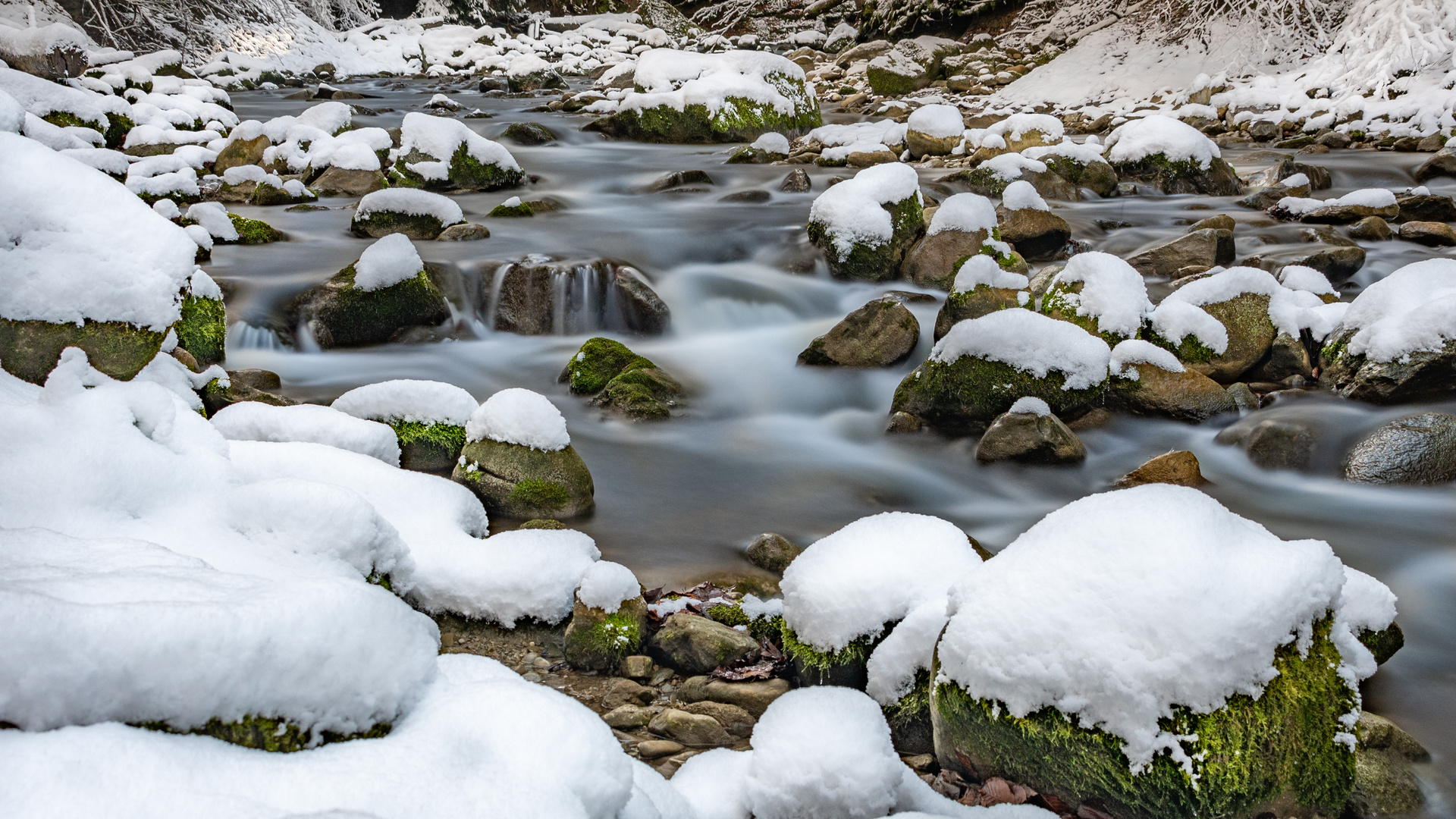 Wasser und Schnee