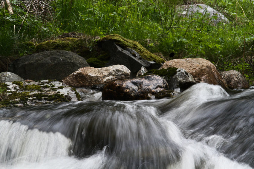 Wasser und Steine.