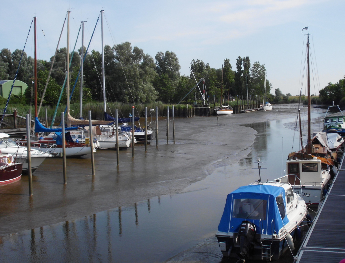 Wasser weg-Ebbe an der Oste