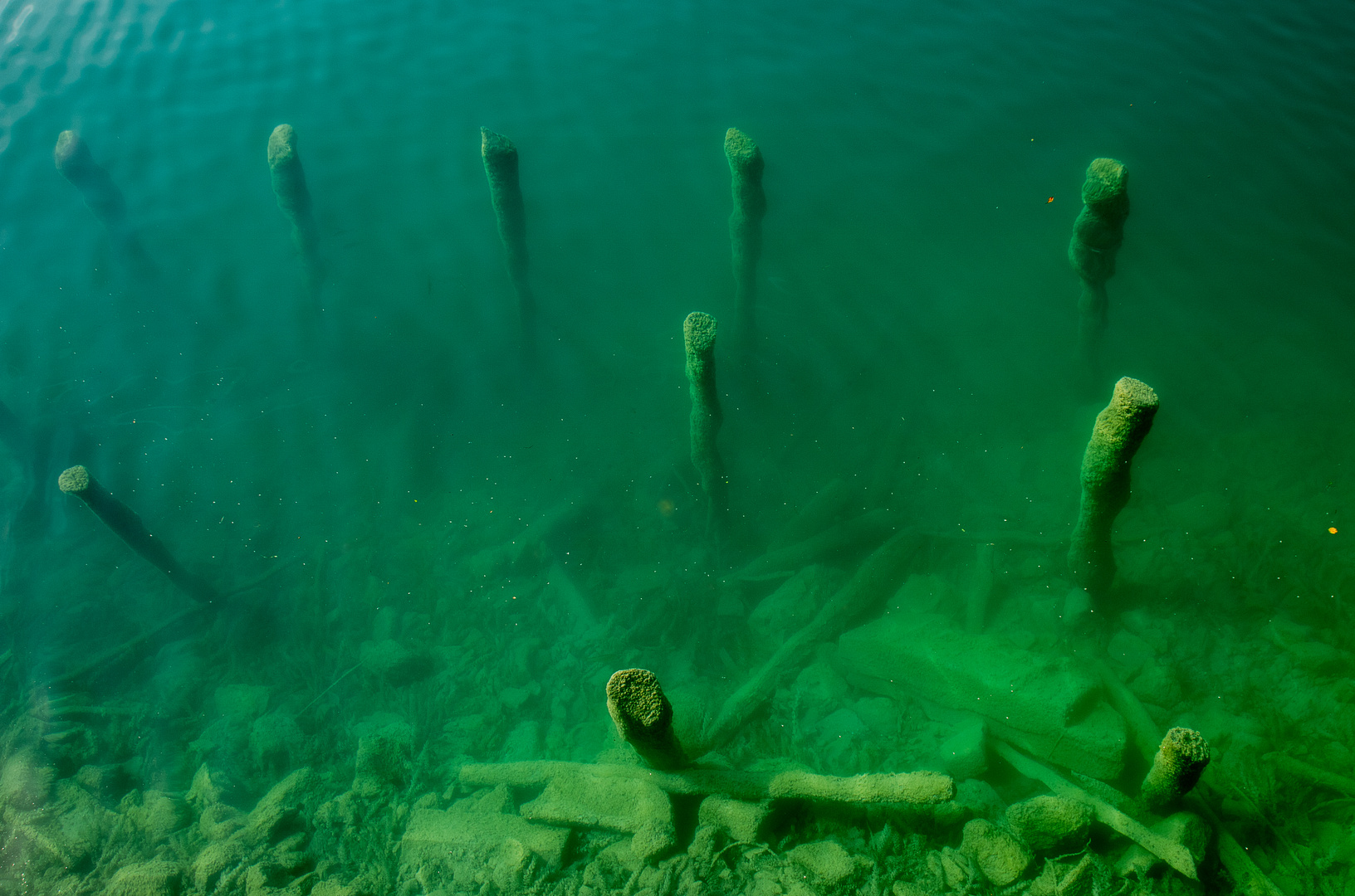 Wasseraufnahme im Bleder See_