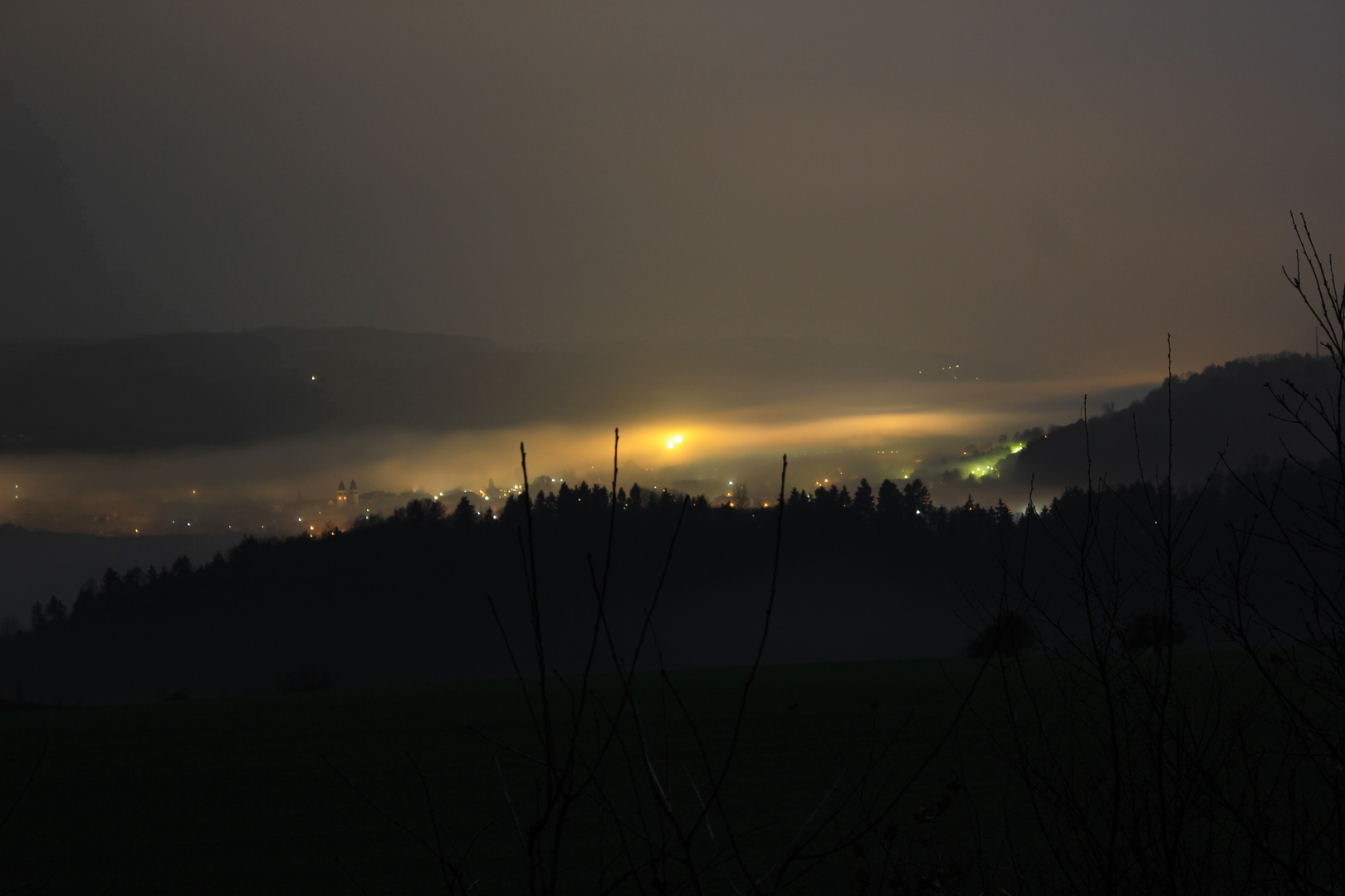 wasserbillig ( Luxemburg ) bei Nacht