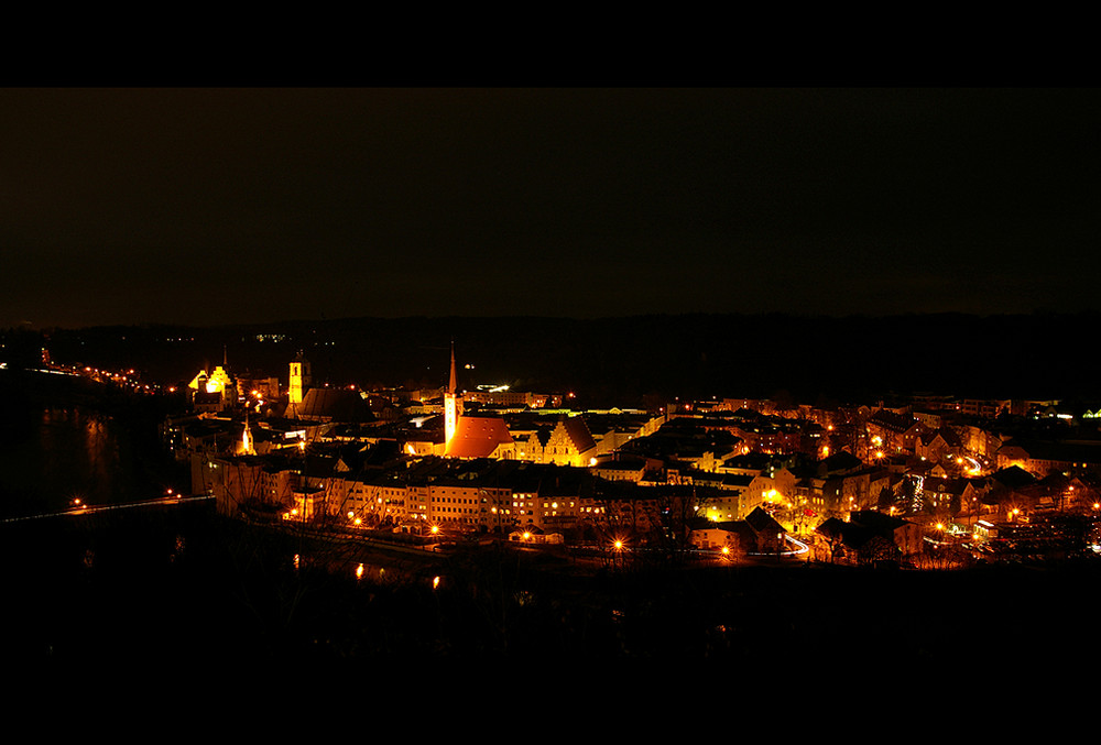 Wasserburg am Inn bei Nacht