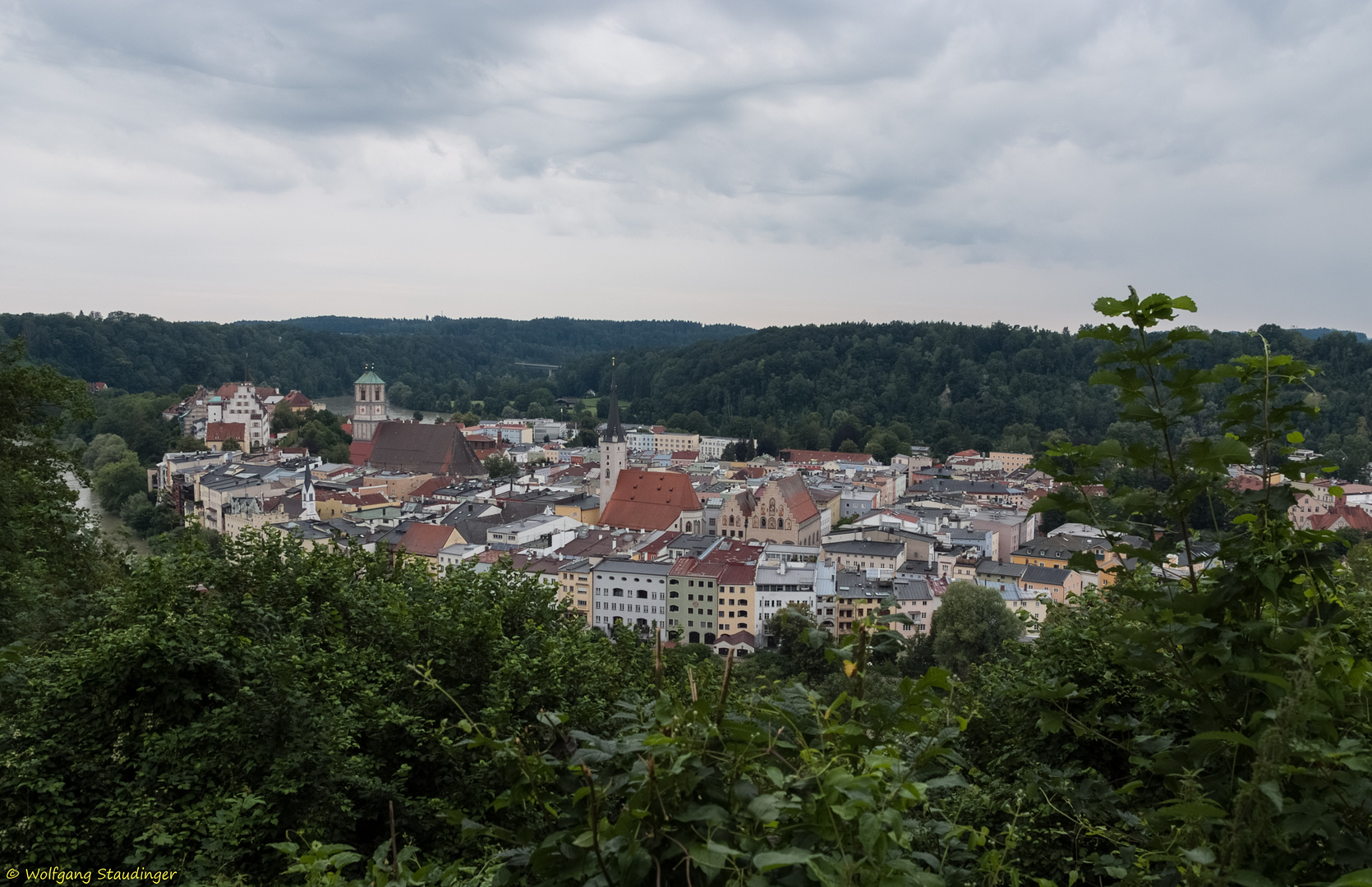 Wasserburg an einem trüben Tag 