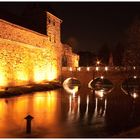 Wasserburg Bad Vilbel bei Nacht