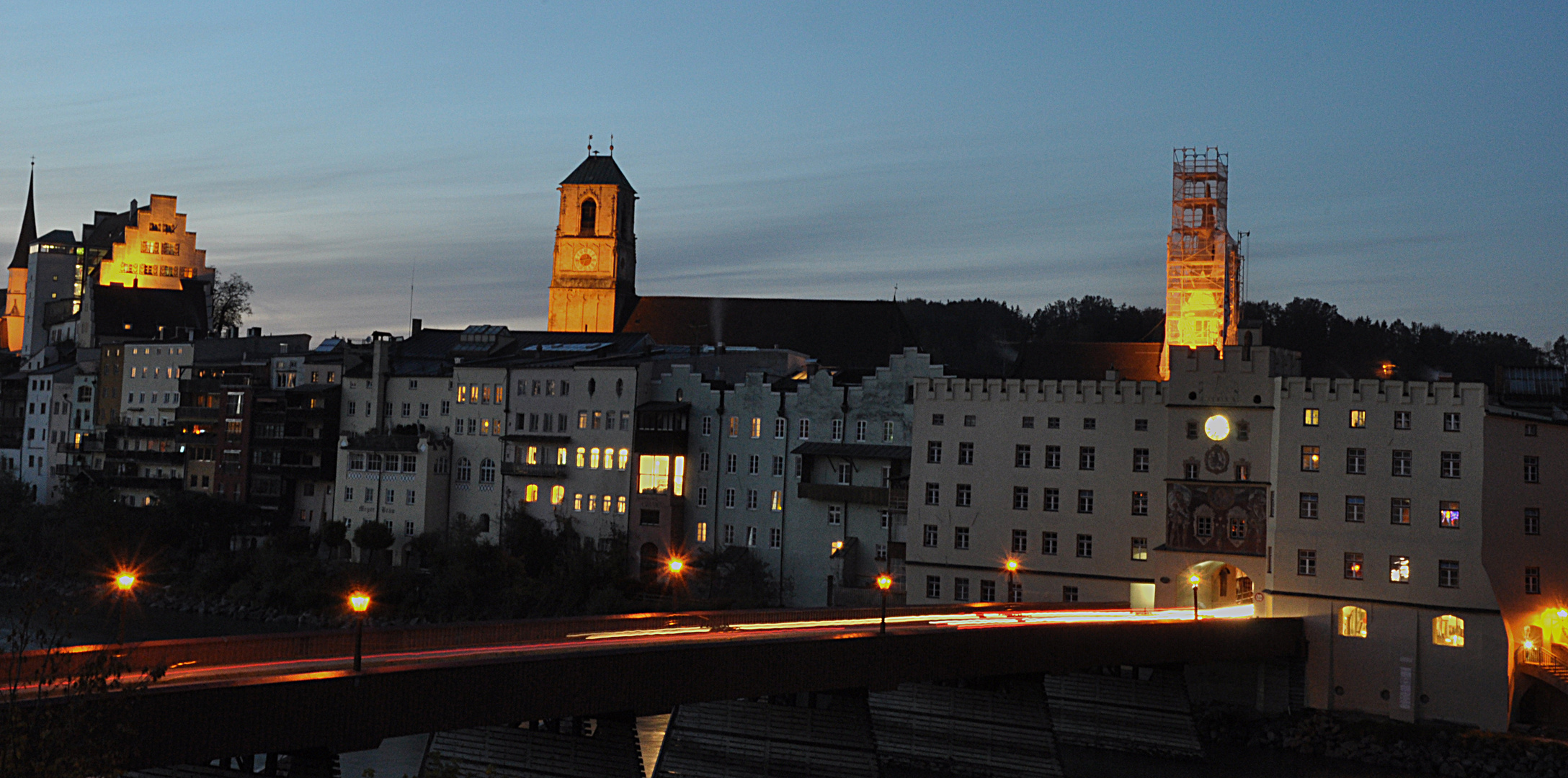 Wasserburg bei Nacht