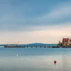  Wasserburg: Blaue Stunde am bayerischen Bodensee.