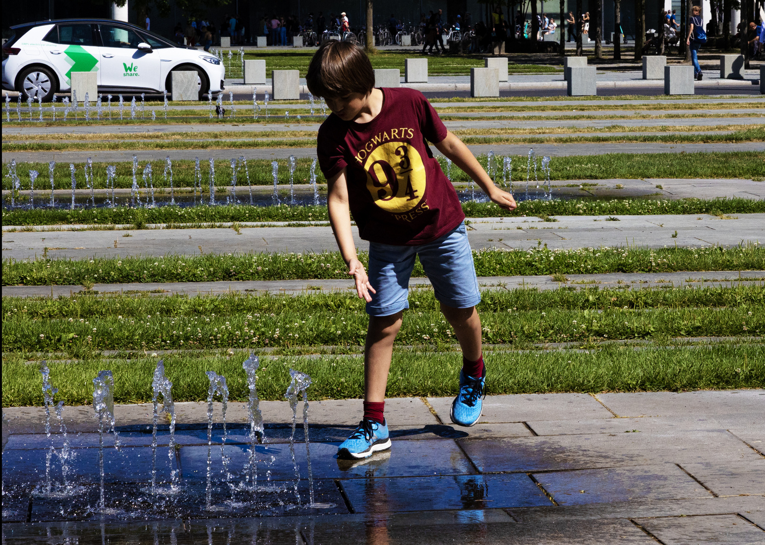 Wasserdichte blaue Schuhe