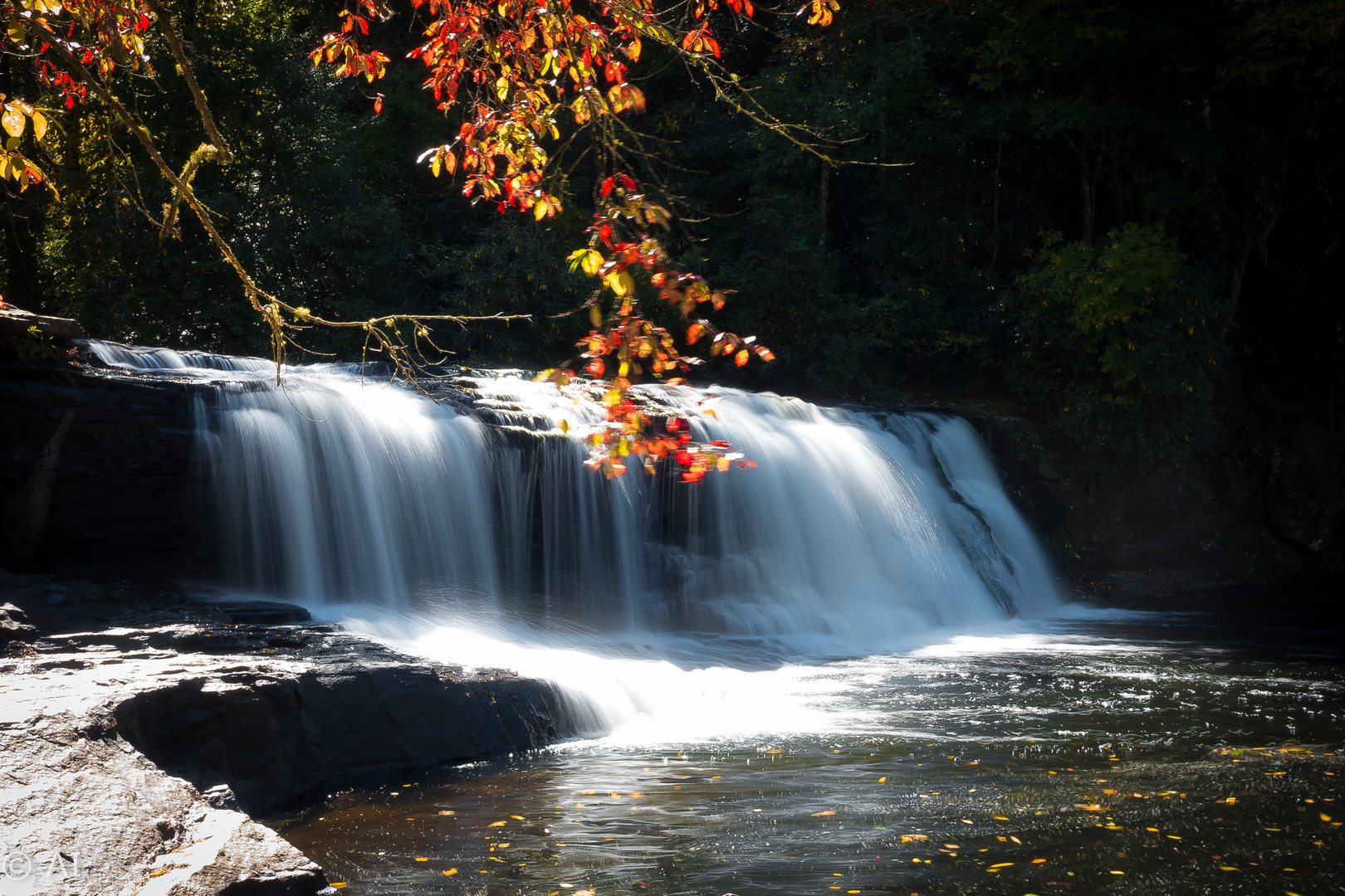 Wasserfälle im Herbst in den Smoky Mountains