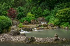 Wasserfälle im Japangarten