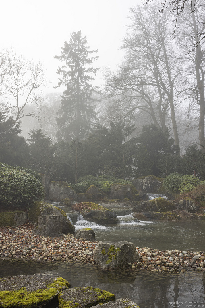 Wasserfälle im Nebel