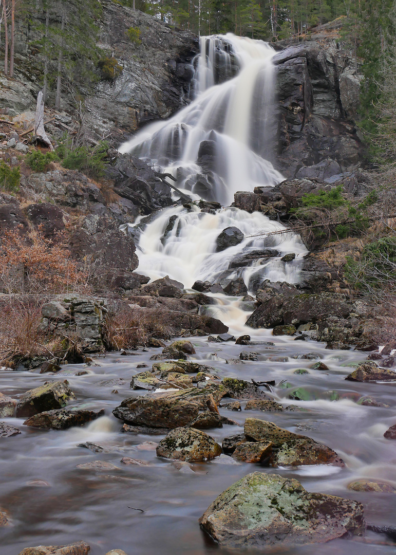 Wasserfall Älgafallet Schweden