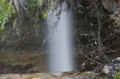 Wasserfall als feiner Strahl