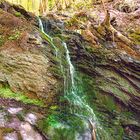 Wasserfall am Felsen in der Ehrbachklamm