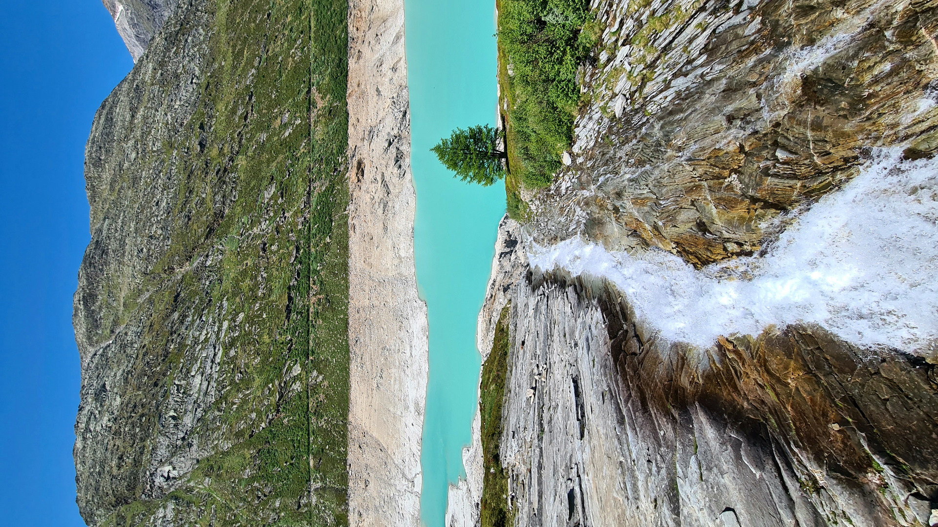 Wasserfall am See