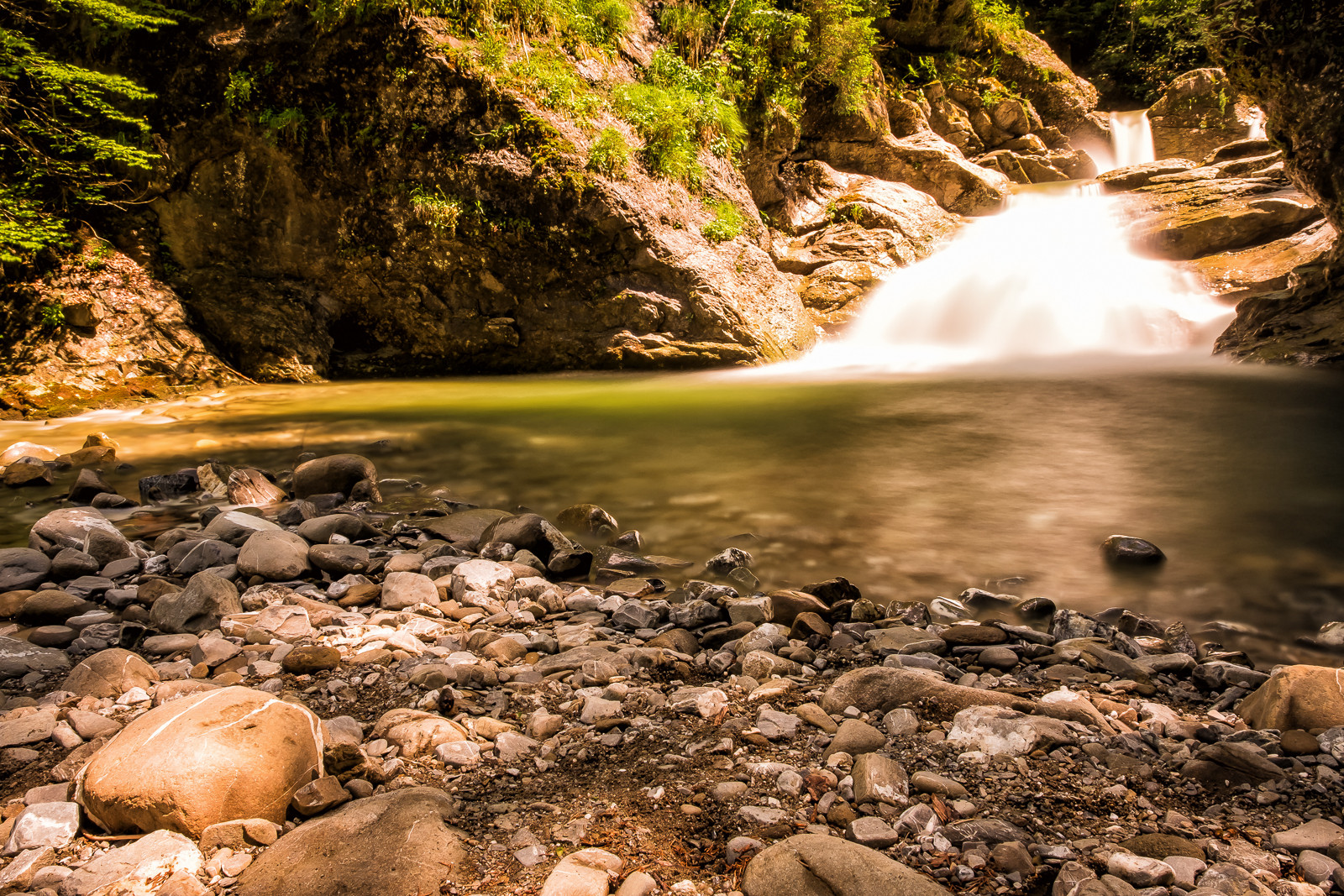 Wasserfall am Tobelweg Gunzesried