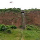 Wasserfall auf der Insel Helgoland - auch das gibt es!