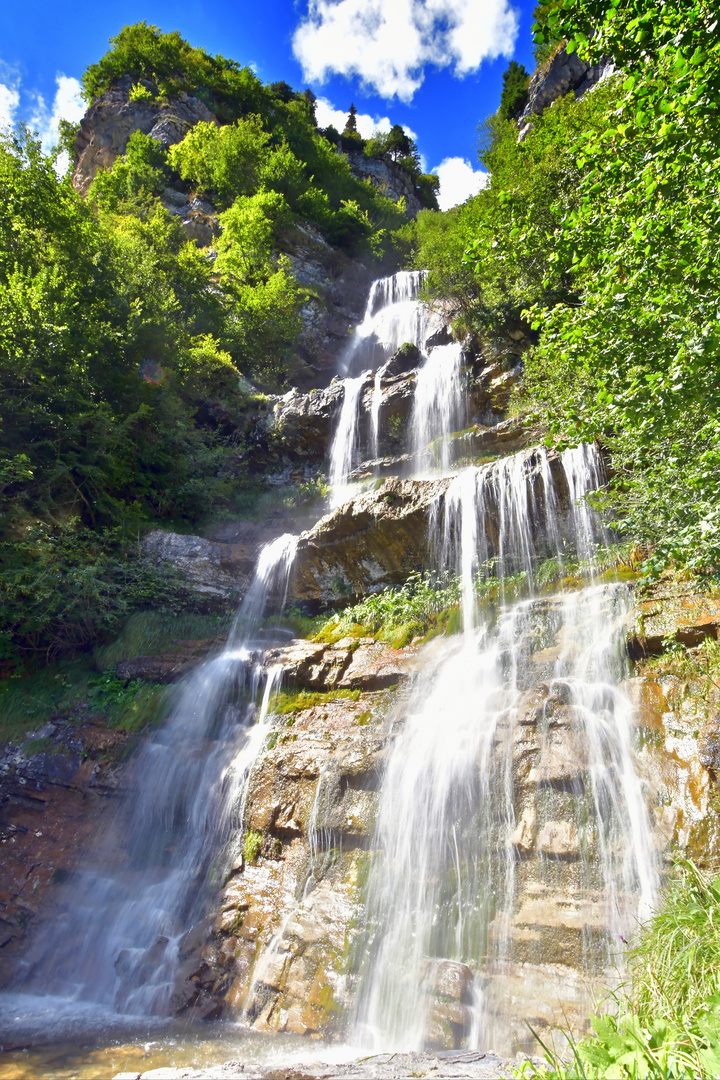 Wasserfall auf der Tremalzo-Runde