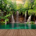 Wasserfall bei den Plitvicer Seen in Kroatien