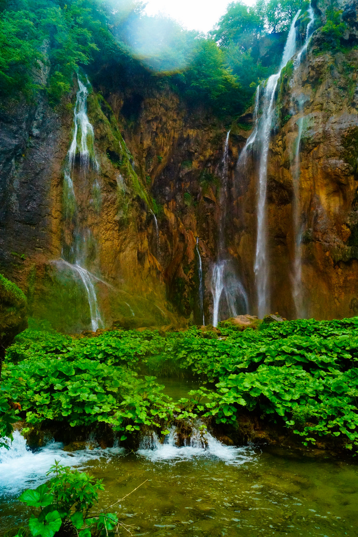 Wasserfall bei Regen