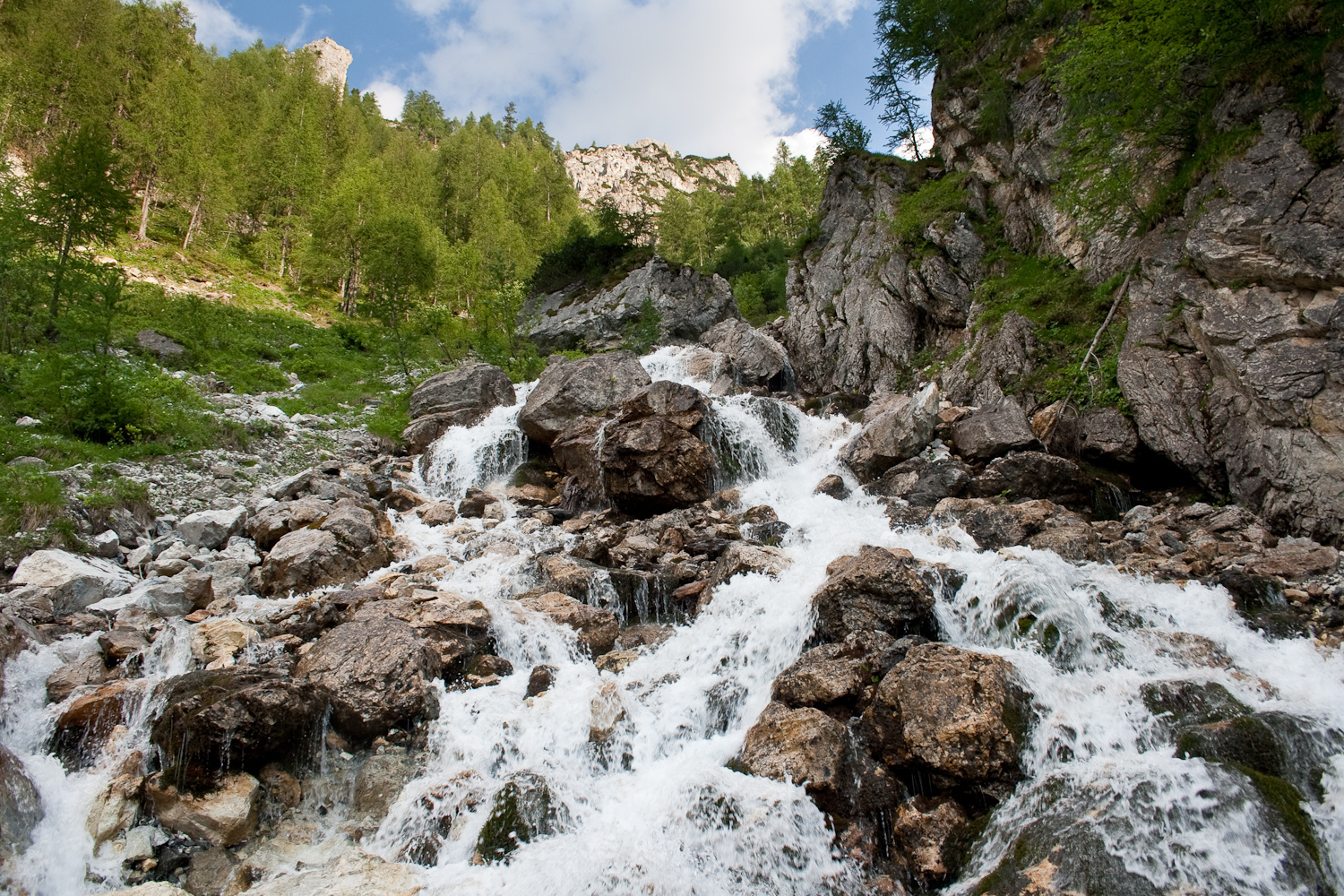 Wasserfall beim Aufstieg zum Tappenkarsee