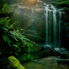 Wasserfall beim Sonnenaufgang