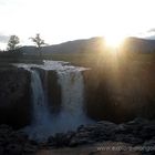 Wasserfall beim Sonnenuntergang