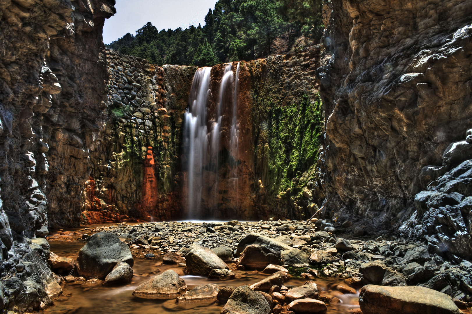 Wasserfall / Cascada de Colores, La Palma HDR
