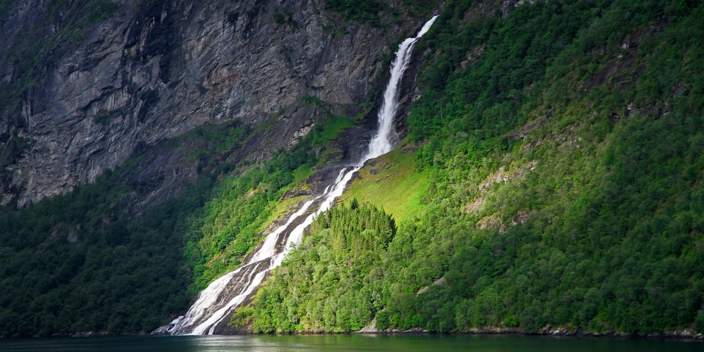 Wasserfall "Freier" im Geiranger-Fjord