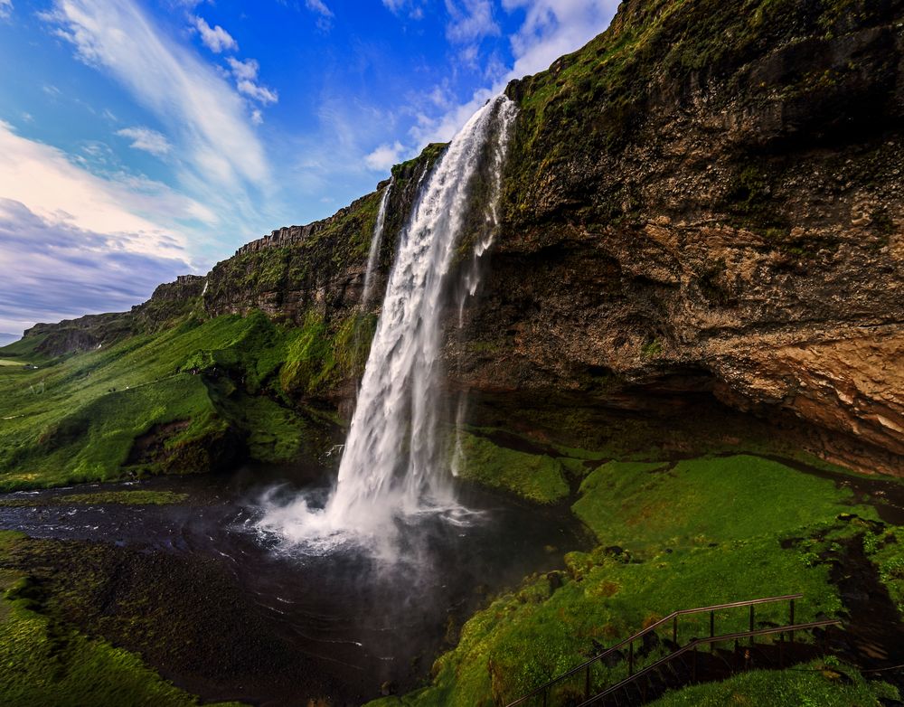 Wasserfall Ii Island Foto And Bild Naturereignisse Die Elemente 