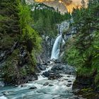 Wasserfall im Abendlicht