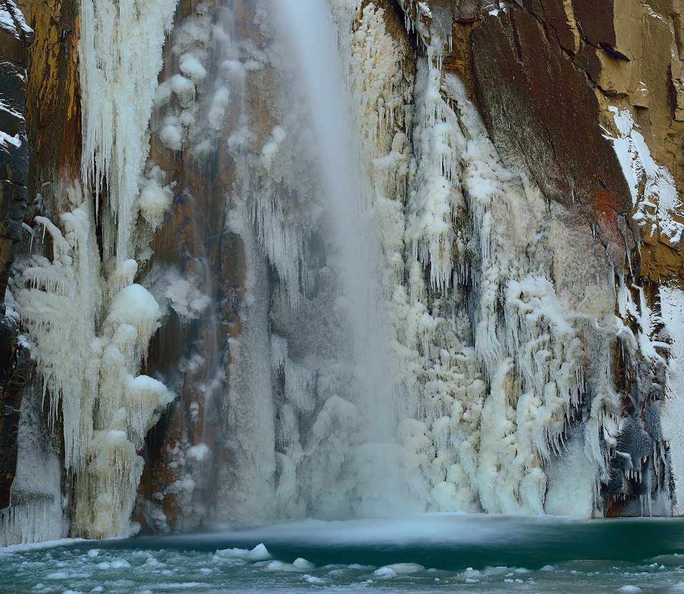 Wasserfall im De Geerdalen, Spitzbergen, Oktober 2013