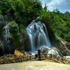 Wasserfall im Dorf Cat Cat village, Sapa.