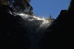 Wasserfall im Gegenlicht