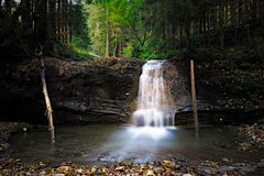 Wasserfall im Herbstwald 2