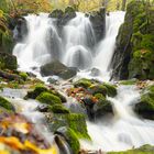 Wasserfall im Herbstwald 