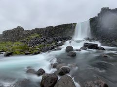 Wasserfall im Pingvellir Nationalpark (Island)