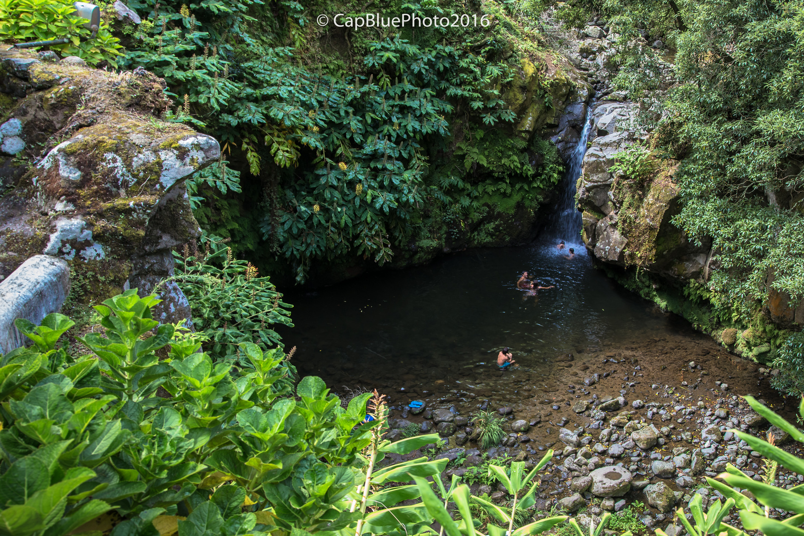 Wasserfall im Ribeira dos Caldeiroes