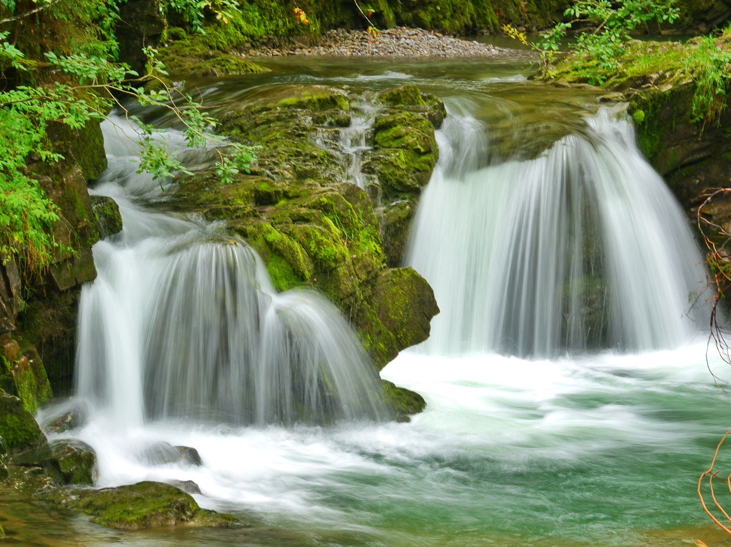 Wasserfall im Schwarzwassertal im Kleinwalsertal 