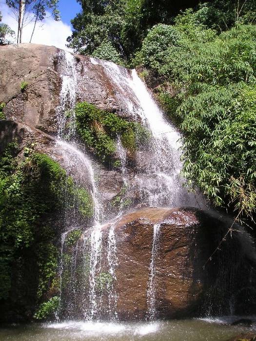 Wasserfall im Wald bei Munnar