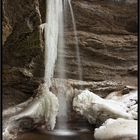 Wasserfall in der Eiswelt am Ende der Schlucht von P..........